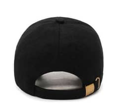 imported Black baseball cap with adjustable buckle,cash on delivery