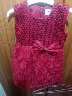 maroon Party frock for girls