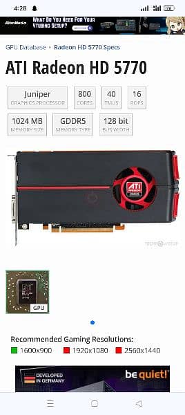 ATI Radeon HD 5770 graphic card 1