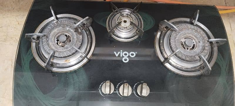 Vigo 3 Burner Glass Gas Stove 0