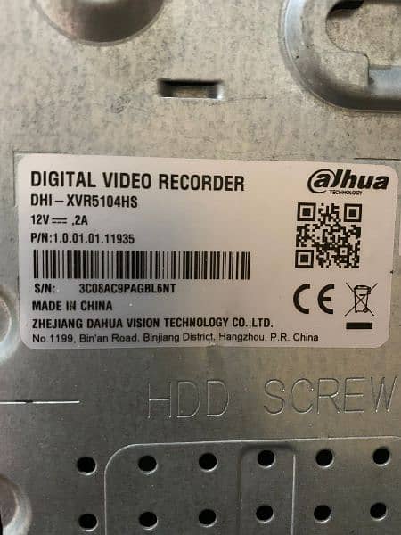 Dahua 4Ch dvr 5MP with 2Cameras 3