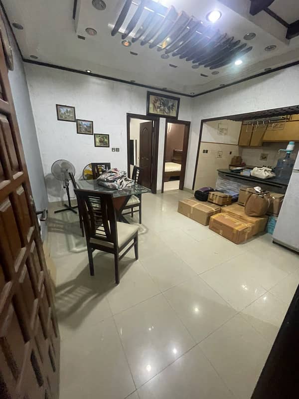 Dha Khe Jami | 2nd Floor 1000 Sqft 2 Bed Dd | False Ceiling | Wall Fitted Wardrobes | Cabinets | Service Road | Bungalow Facing | Fully Renovated | All Documents Are Cleared | Balcony | 12