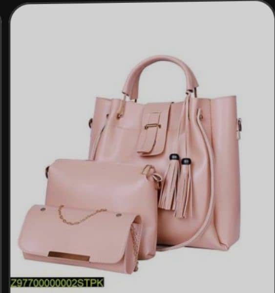 *Product Name*: 3 Pcs Women's  lathar bag 6