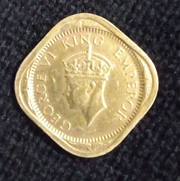 1942 1/2 Anna Coin 1
