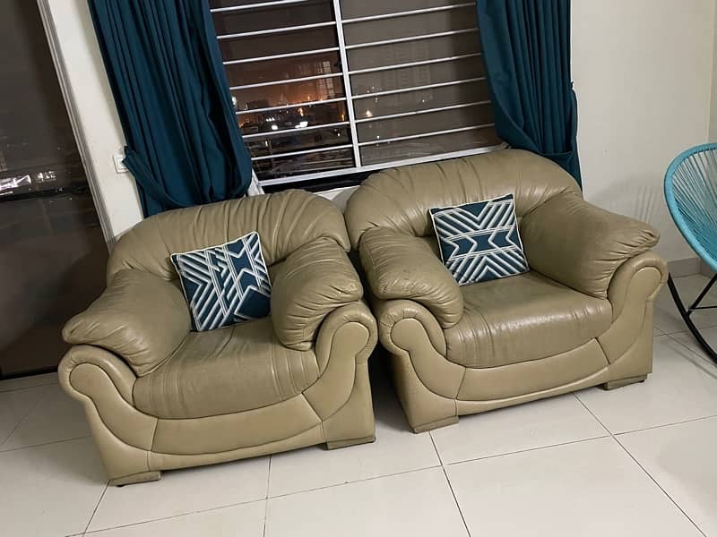 Sofa set with wooden table 1
