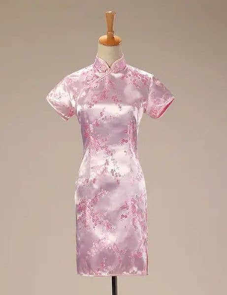 Chinese silk shirt short - Cheongsam - S/M size - Qipao -Shanghai silk 3