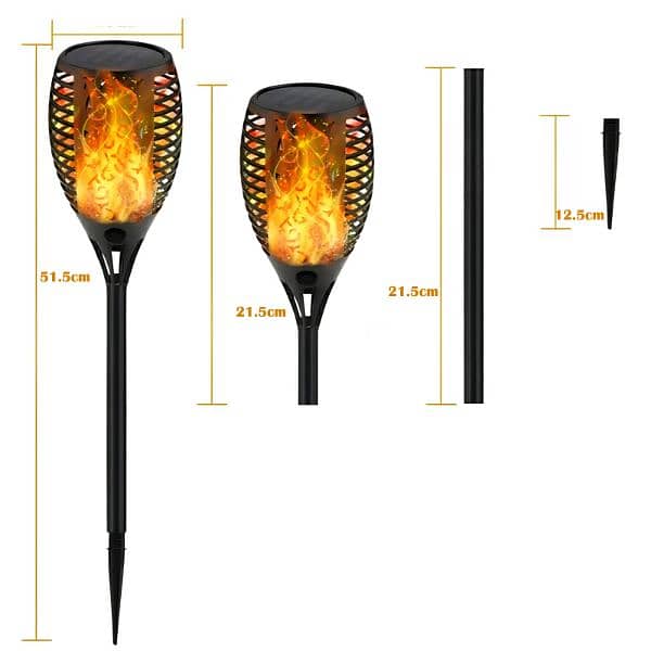 Solar Flame LED Light Lamp Enhance Your Outdoors With Stunning Decor 3