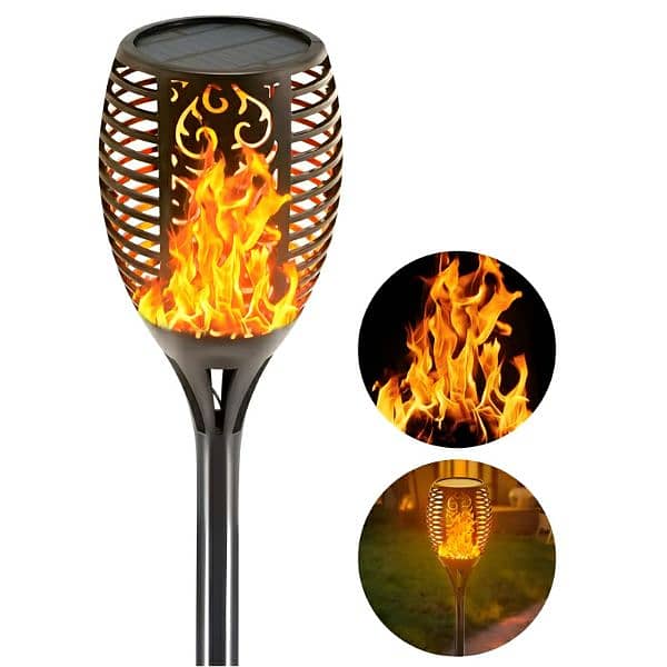 Solar Flame LED Light Lamp Enhance Your Outdoors With Stunning Decor 4