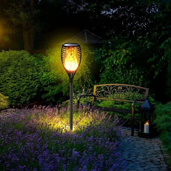 Solar Flame LED Light Lamp Enhance Your Outdoors With Stunning Decor 7