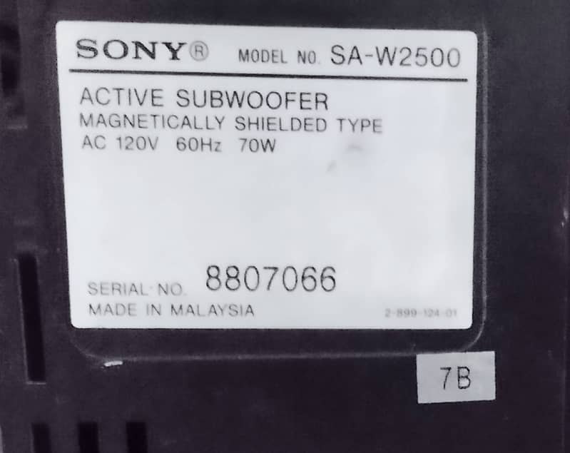 Sony sub-woofeer 10" 1