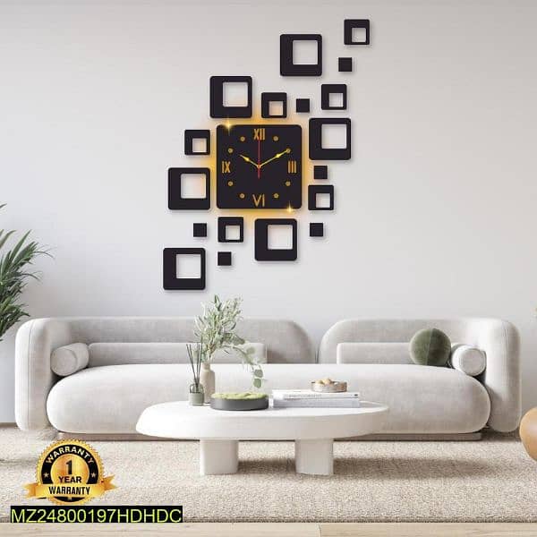 Square Design Wall Clock, Cash on Delivery Free 1