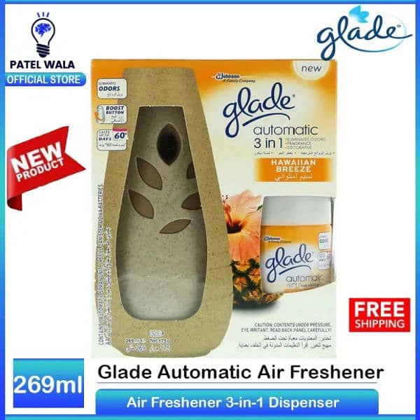 Glade Automatic Air Freshener 3-in-1 Dispenser Spray Cashmere Woods 0