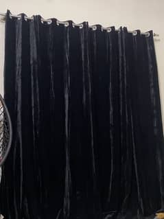 Black velvet curtains