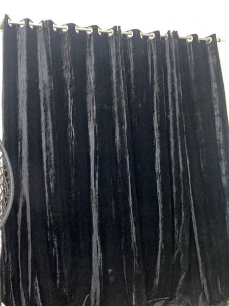 Black velvet curtains 1