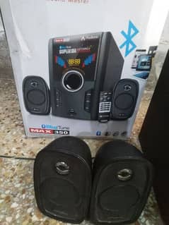 audionic max 350 woofer speaker with box and remot