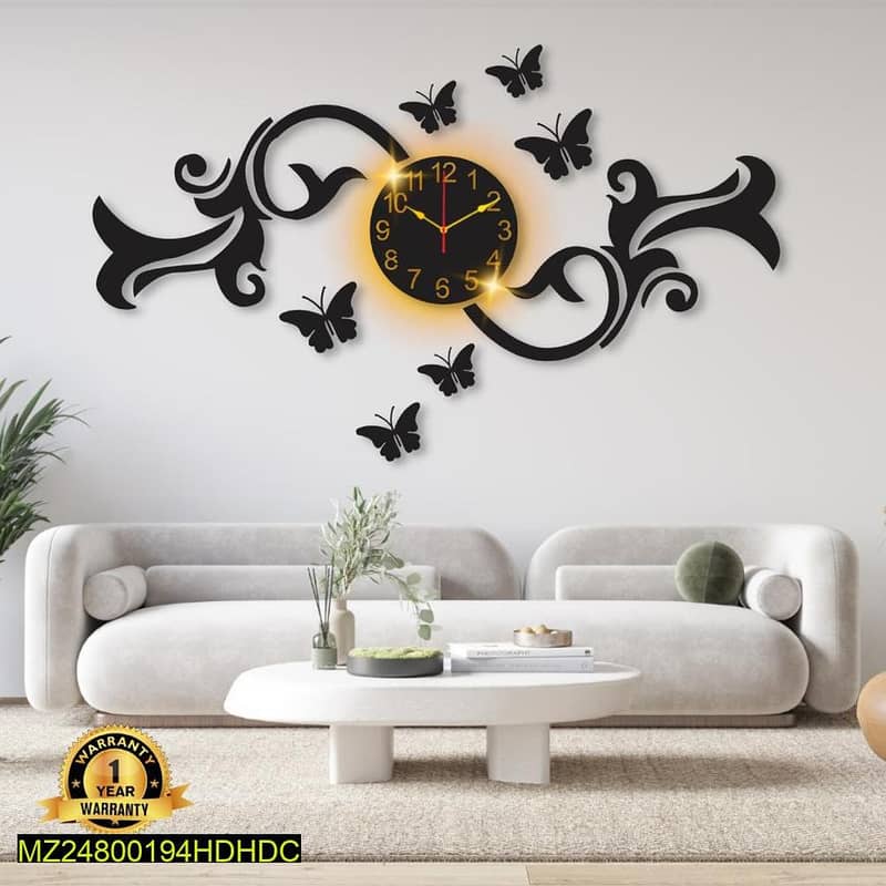 wall clock clock Wall butterfly clock Wall 1