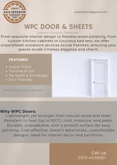 WPC Door and Wood works/carpenter and furniture polishing