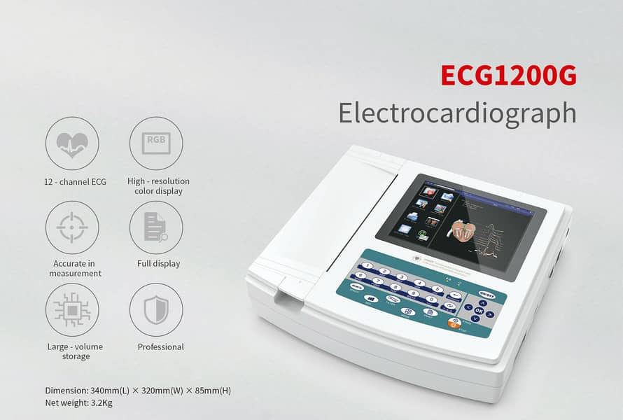 CONTEC ECG Monitor Digital 12 channel/lead EKG 1