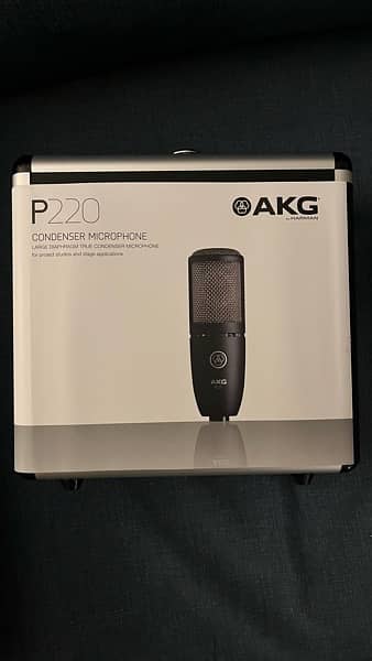 AKG P220 Condenser Microphone with box, shockmount 3