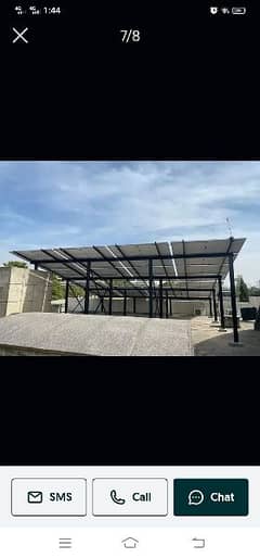 Elevated Solar panel Structure Customized Guarder Work 12Rs Watt