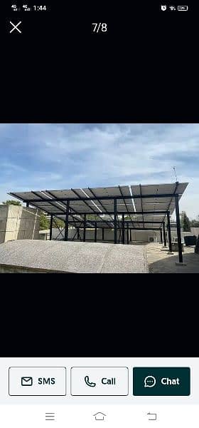 Elevated Solar panel Structure Customized Guarder Work 12Rs Watt 0