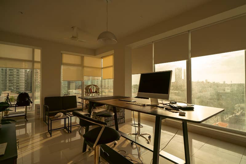Seeking A Prestigious Office Space For Rent? | Dha Ph 5 | Badar Com Aera | Main Khe Badar | 650 Sqft Office Floor | Lift | Glass Elevation | 3 Side Corner | High Sky & SeaView 6