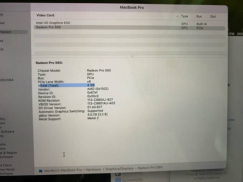 Mac Book Pro 2017 1