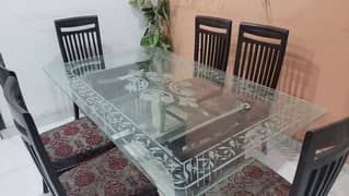 Dinning Table Double Glass