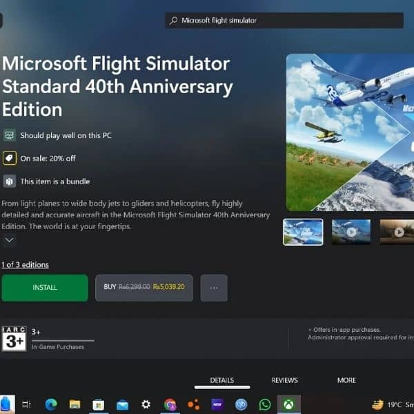 Microsoft flight simulator in standard edition 1