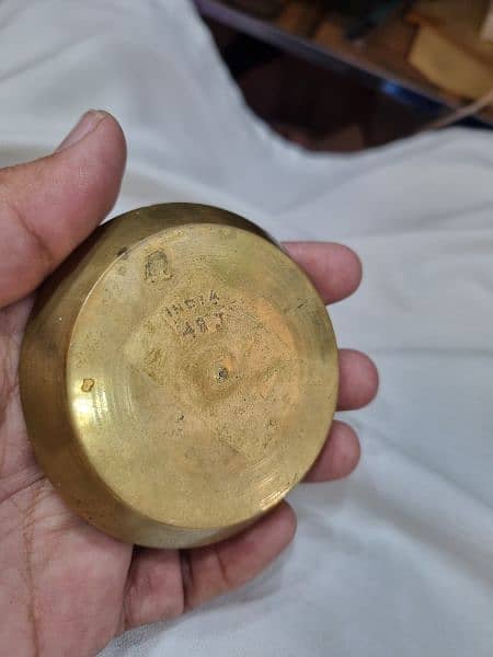 Hand made antique brass plate 1