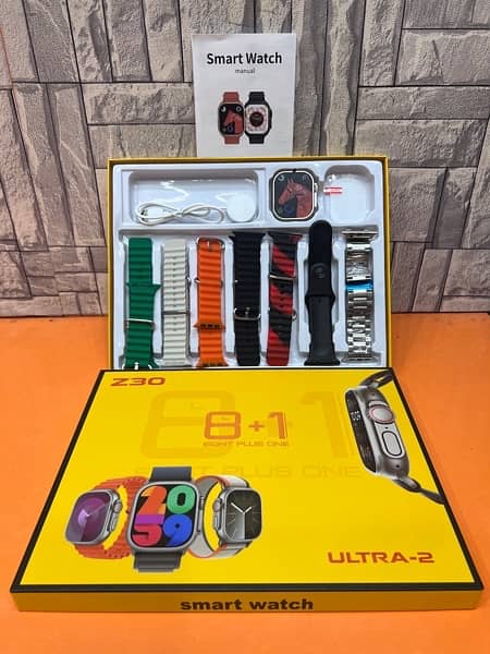 Ultra SmartWatch 49MM 7 Straps Screen Protector 7 Multi Bands 0