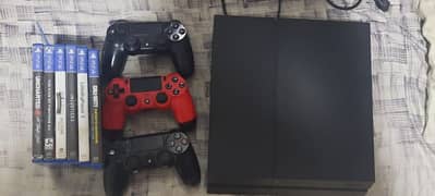 PS4 fat With 3 Controllers & 6 CDs 0