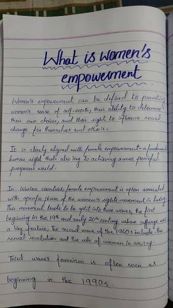 handwriting assigment work