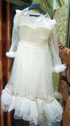 White Heavy Tail frock for 10/11 years girls