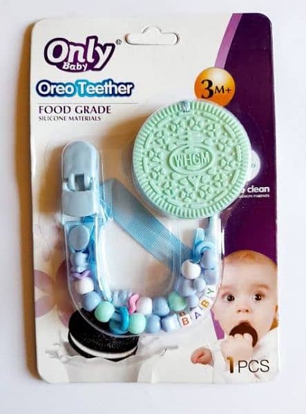 Oreo Shape High Quality Baby Teether in 3 Colours 1