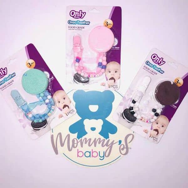 Oreo Shape High Quality Baby Teether in 3 Colours 3