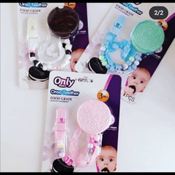 Oreo Shape High Quality Baby Teether in 3 Colours 4