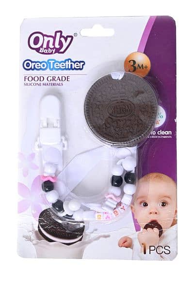 Oreo Shape High Quality Baby Teether in 3 Colours 6