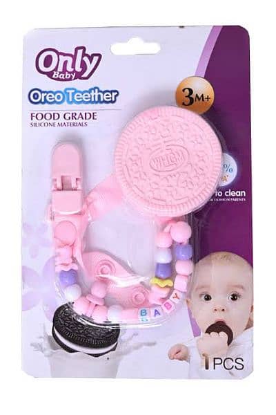 Oreo Shape High Quality Baby Teether in 3 Colours 7