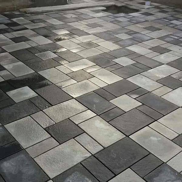 Tuff tiles, chemical Tuff tiles,  clad stone, floor art work 8