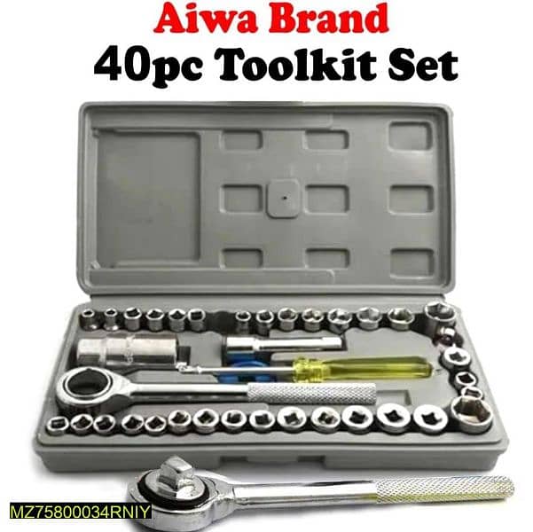 40 Pcs Socket Wrench Set Tool Kit [Free Delivery] + [Cash On Delivery] 0