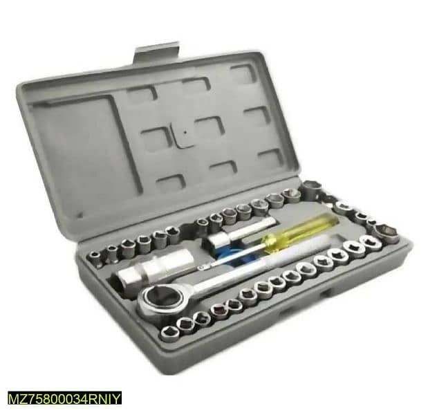 40 Pcs Socket Wrench Set Tool Kit [Free Delivery] + [Cash On Delivery] 1