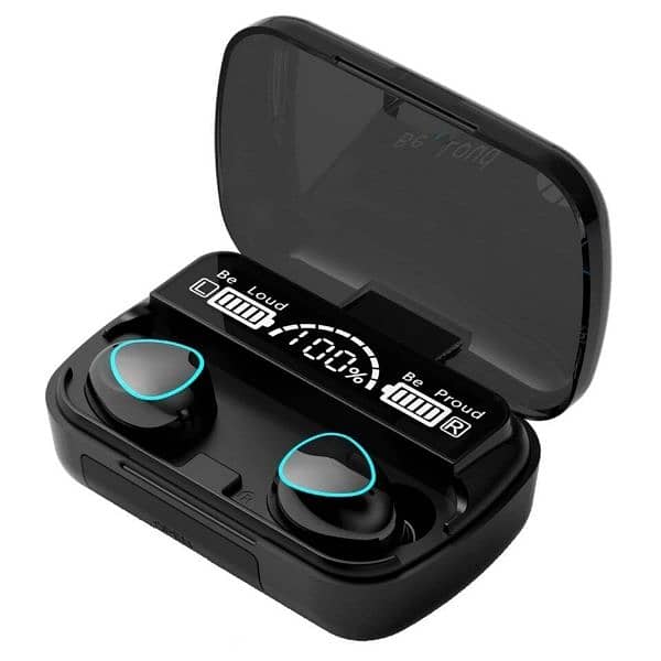 M10 Digital Display case Earbuds,Black 1
