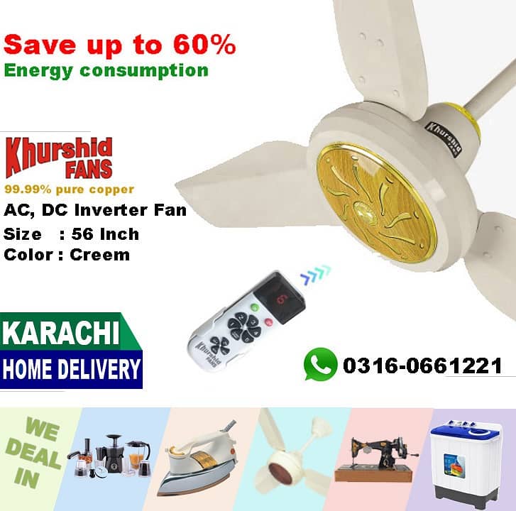 Tamoor |Khurshid | Shaban AC DC Inverter Ceiling Fan | Royal Khursheed 3