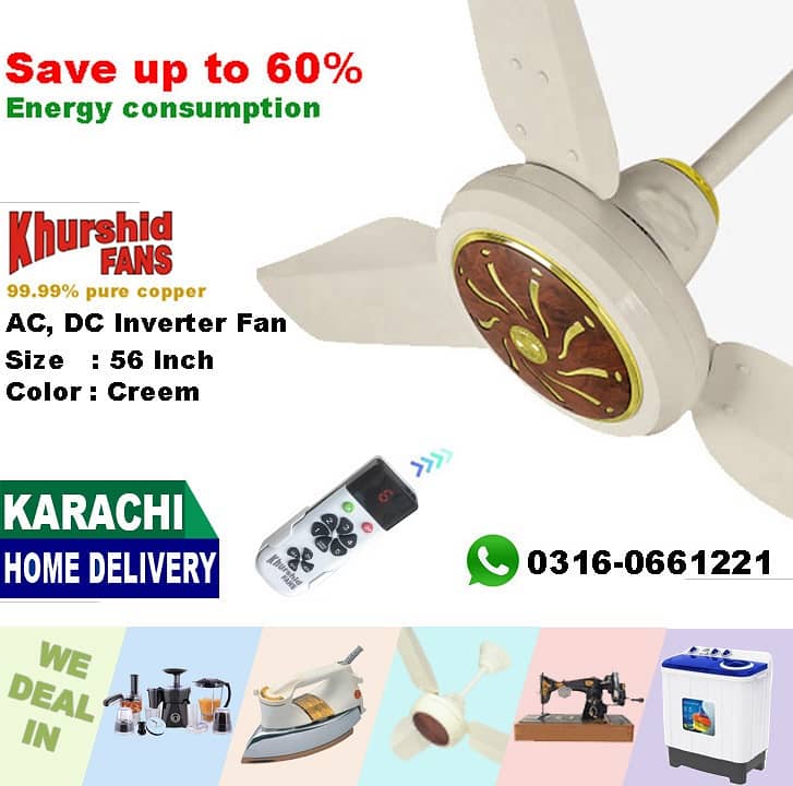 Tamoor |Khurshid | Shaban AC DC Inverter Ceiling Fan | Royal Khursheed 5