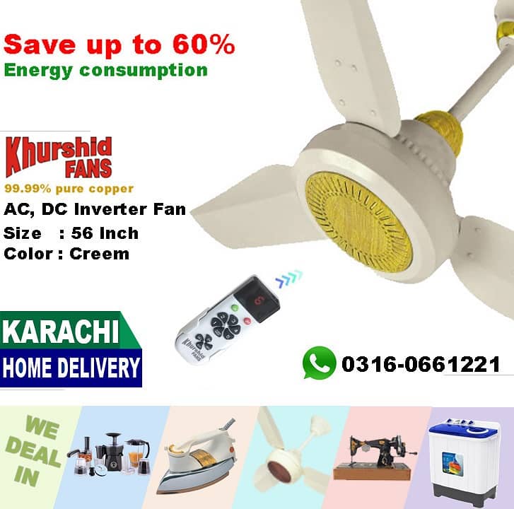 Tamoor |Khurshid | Shaban AC DC Inverter Ceiling Fan | Royal Khursheed 13