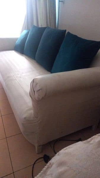 leather sofa 3 seater n 1 ,1 seater in good condition for sale 7