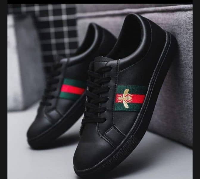 men's women's black leather shoes 2