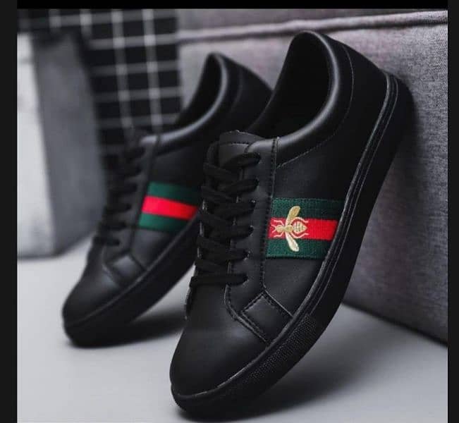 men's women's black leather shoes 3