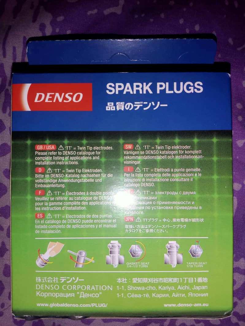 Denso original Irridium spark plugs 9